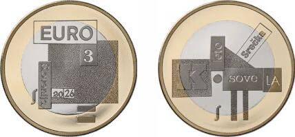 Kovanec za 3 EUR Srečko Kosovel