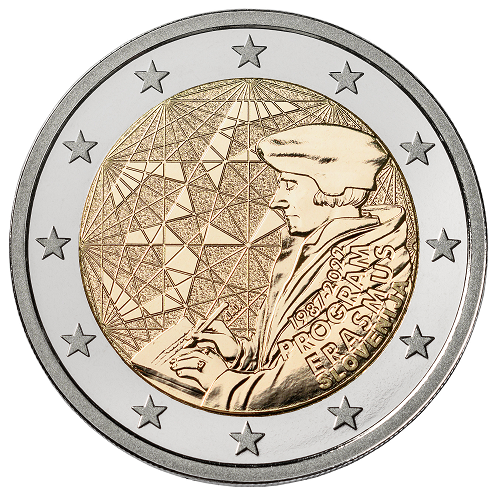 1. julija 2022 na voljo spominski kovanec ob obletnici programa Erasmus